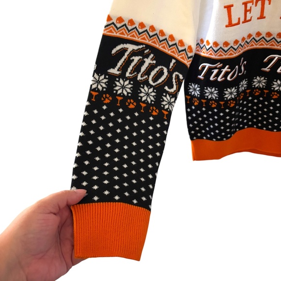 Tito’s Handmade Vodka Holiday Sweater “Let It Pour” Size Small UNISEX Christmas - Picture 4 of 15